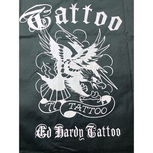 Ed Hardy Mens Green Tattoo Graphic Short Sleeve Button Up Shirt New EHBAO1201-1